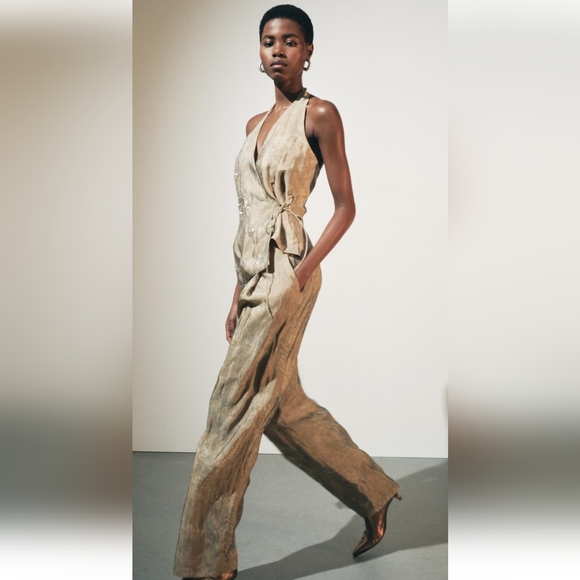 Zara Other - BNWT! Zara Embroidered Jaquard Pants Set